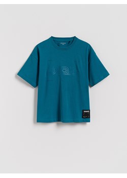 Reserved - T-shirt oversize - jasnoturkusowy ze sklepu Reserved w kategorii T-shirty chłopięce - zdjęcie 185512590