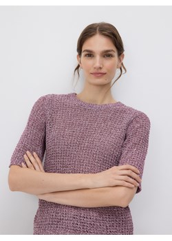 Reserved - Sweter z krótkimi rękawami - ciemnofioletowy ze sklepu Reserved w kategorii Swetry damskie - zdjęcie 185513132