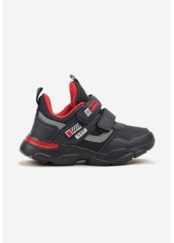 Niebiesko-Czerwone Buty Sportowe Sneakersy ze Skórzaną Wkładką i Zapięciem na Rzep Yvarise ze sklepu born2be.pl w kategorii Buty sportowe dziecięce - zdjęcie 185514104