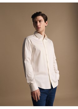 Reserved - Bawełniana koszula slim fit - biały ze sklepu Reserved w kategorii Koszule męskie - zdjęcie 185514712