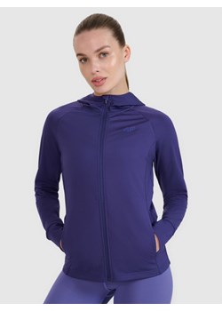 Damska bluza treningowa rozpinana z kapturem 4F 4FRSS25TFSWF467 - granatowa ze sklepu Sportstylestory.com w kategorii Bluzy damskie - zdjęcie 185514920