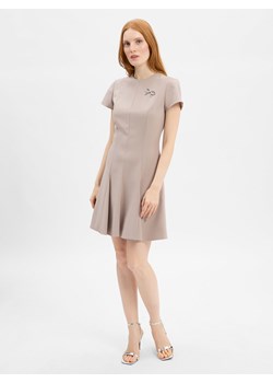 HUGO Damska sukienka o linii A - Kejuli Kobiety taupe jednolity ze sklepu vangraaf w kategorii Sukienki - zdjęcie 185516492