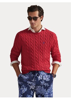 Polo Ralph Lauren Sweter 710775885525 Czerwony Regular Fit ze sklepu MODIVO w kategorii Swetry męskie - zdjęcie 185517253