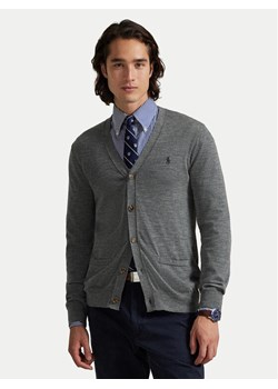 Polo Ralph Lauren Kardigan 710946144004 Szary Slim Fit ze sklepu MODIVO w kategorii Swetry męskie - zdjęcie 185517280