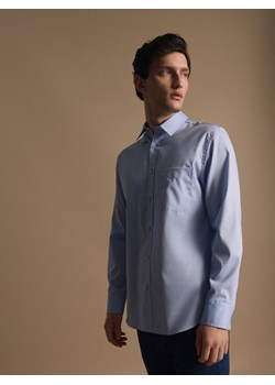 Reserved - Bawełniana koszula slim fit - jasnoniebieski ze sklepu Reserved w kategorii Koszule męskie - zdjęcie 185518242