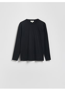 Reserved - Bawełniany longsleeve - czarny ze sklepu Reserved w kategorii T-shirty męskie - zdjęcie 185518250
