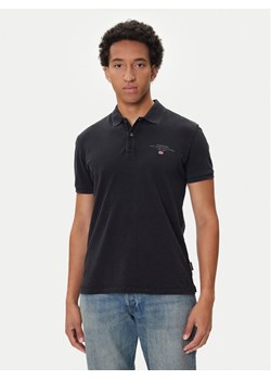 Napapijri Polo Elbas NP0A4GDL Czarny Regular Fit ze sklepu MODIVO w kategorii T-shirty męskie - zdjęcie 185519564