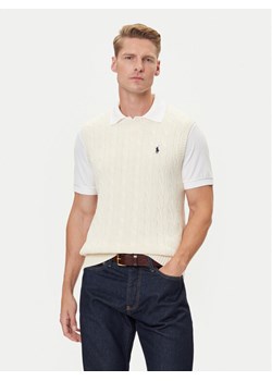 Polo Ralph Lauren Sweter 710979113003 Écru Regular Fit ze sklepu MODIVO w kategorii Swetry męskie - zdjęcie 185519651