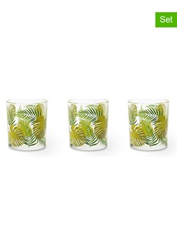 Trendy Kitchen by EXCÉLSA Szklanki (3 szt.) &quot;Foliage&quot; w kolorze zielonym - 250 ml ze sklepu Limango Polska w kategorii Naczynia - zdjęcie 185520794