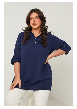 Curvy Lady Tunika w kolorze granatowym ze sklepu Limango Polska w kategorii Bluzki damskie - zdjęcie 185522580