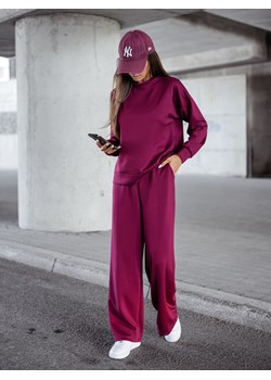 KOMPLET DRESOWY BLUZA+ SPODNIE- BORDOWY ze sklepu olika.com.pl w kategorii Dresy damskie - zdjęcie 185522804