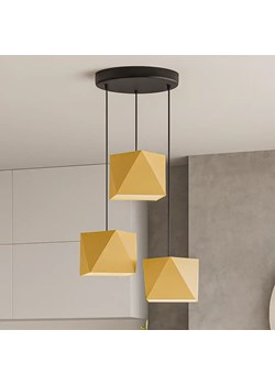 Asymetryczna lampa wisząca do salonu MAJORKA w kolorze musztardowym ze sklepu Lysne w kategorii Lampy wiszące - zdjęcie 185523473