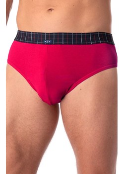 2-pack slipy męskie z kraciastą gumą MPP 408, Kolor granatowo-czerwony, Rozmiar M, Key ze sklepu Primodo w kategorii Majtki męskie - zdjęcie 185525980