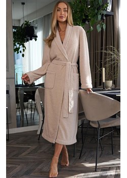 Długi szlafrok damski angora 2558 Celeste, Kolor beżowy, Rozmiar M, L&amp;L ze sklepu Primodo w kategorii Szlafroki damskie - zdjęcie 185526010