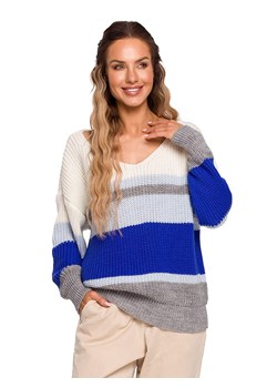 made of emotion Sweter w kolorze niebieskim ze wzorem ze sklepu Limango Polska w kategorii Swetry damskie - zdjęcie 185527140