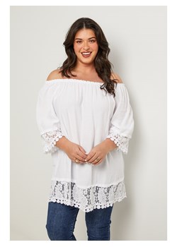 Curvy Lady Bluzka w kolorze białym ze sklepu Limango Polska w kategorii Bluzki damskie - zdjęcie 185529094