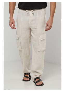 Lin Passion Lniane bojówki w kolorze kremowym ze sklepu Limango Polska w kategorii Spodnie męskie - zdjęcie 185529830