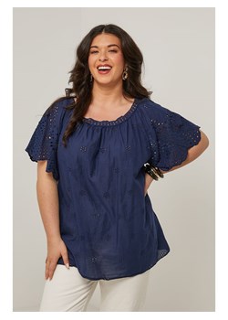 Curvy Lady Bluzka w kolorze granatowym ze sklepu Limango Polska w kategorii Bluzki damskie - zdjęcie 185530164