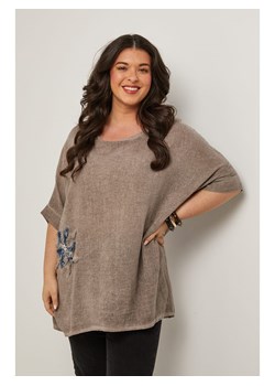 Curvy Lady Bluzka w kolorze szarobrązowym ze sklepu Limango Polska w kategorii Bluzki damskie - zdjęcie 185530184
