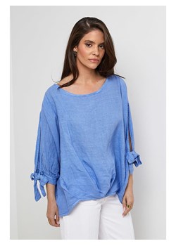 Rodier Lin Lniana bluzka w kolorze błękitnym ze sklepu Limango Polska w kategorii Bluzki damskie - zdjęcie 185530354