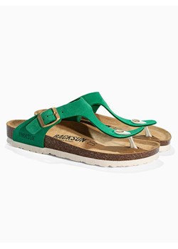 BACKSUN Skórzane japonki &quot;Singapore&quot; w kolorze zielonym ze sklepu Limango Polska w kategorii Klapki damskie - zdjęcie 185530451