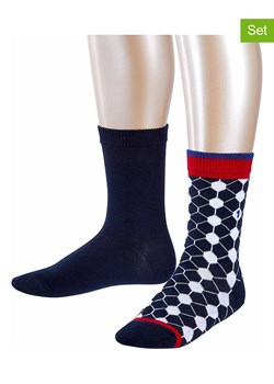 ESPRIT Skarpety (2 pary) &quot;Football&quot; w kolorze granatowym ze sklepu Limango Polska w kategorii Skarpetki dziecięce - zdjęcie 185530870