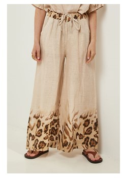 Rodier Lin Lniane spodnie w kolorze beżowym ze sklepu Limango Polska w kategorii Spodnie damskie - zdjęcie 185530912