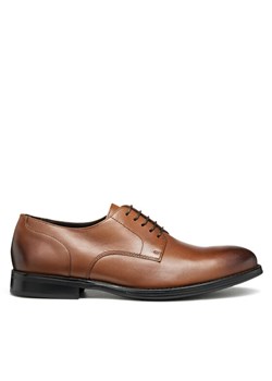 Półbuty Geox U Barberigo U56MBC 00043 C6610 Brązowy ze sklepu eobuwie.pl w kategorii Buty eleganckie męskie - zdjęcie 185532322