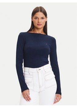 Tommy Hilfiger Bluzka WW0WW47309 Granatowy Slim Fit ze sklepu MODIVO w kategorii Bluzki damskie - zdjęcie 185533190