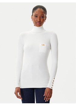 Elisabetta Franchi Golf MK-11B-56E2-V290 Biały Slim Fit ze sklepu MODIVO w kategorii Swetry damskie - zdjęcie 185533310