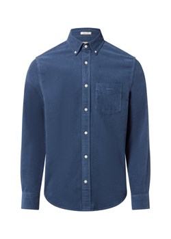 Gant Męska koszula sztruksowa Mężczyźni Regular Fit Bawełna indygo jednolity ze sklepu vangraaf w kategorii Koszule męskie - zdjęcie 185534652