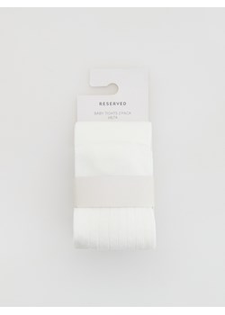 Reserved - Bawełniane rajstopy 2 pack - złamana biel ze sklepu Reserved w kategorii Rajstopy dziecięce - zdjęcie 185535251