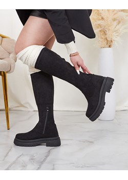 Royalfashion Czarne damskie kozaki do kolana Watewag ze sklepu royalfashion.pl w kategorii Kozaki damskie - zdjęcie 185536832