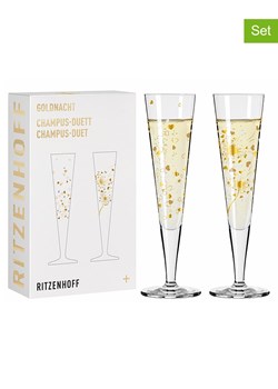 RITZENHOFF Kieliszki (2 szt.) w kolorze złotym do szampana - 205 ml ze sklepu Limango Polska w kategorii Naczynia - zdjęcie 185538940