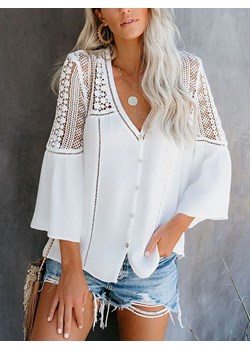 LA Angels Bluzka w kolorze białym ze sklepu Limango Polska w kategorii Bluzki damskie - zdjęcie 185539324