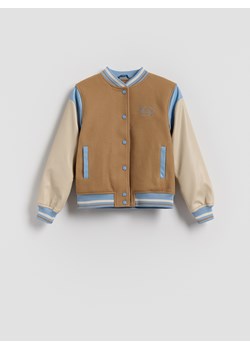 Reserved - Kurtka bomber - beżowy ze sklepu Reserved w kategorii Kurtki dziewczęce - zdjęcie 185540113