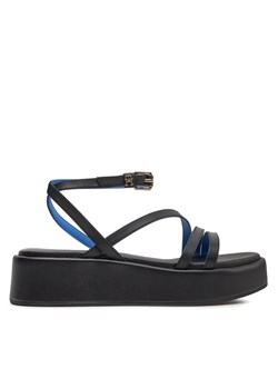 Sandały Tommy Hilfiger Th Strap Platform FW0FW07728 Czarny ze sklepu eobuwie.pl w kategorii Sandały damskie - zdjęcie 185540761