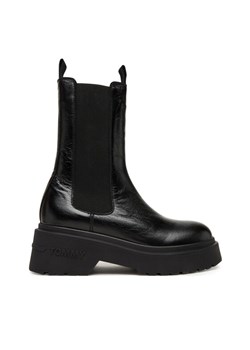 Sztyblety Tommy Jeans Tjw Chunky Shiny EN0EN02888 Czarny ze sklepu eobuwie.pl w kategorii Botki - zdjęcie 185544224