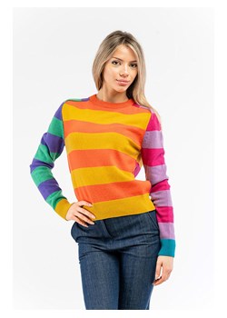 Moschino Kaszmirowy sweter w kolorze żółtym ze wzorem ze sklepu Limango Polska w kategorii Swetry damskie - zdjęcie 185545294