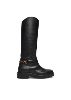 Oficerki Tommy Hilfiger Horsebit Riding FW0FW08863 Czarny ze sklepu eobuwie.pl w kategorii Kozaki damskie - zdjęcie 185547293