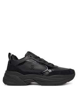 Sneakersy Tommy Hilfiger Chunky Runner Patent FW0FW08840 Czarny ze sklepu eobuwie.pl w kategorii Buty sportowe damskie - zdjęcie 185547374