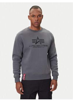Alpha Industries Bluza Basic 178302 Szary Regular Fit ze sklepu MODIVO w kategorii Bluzy męskie - zdjęcie 185548180