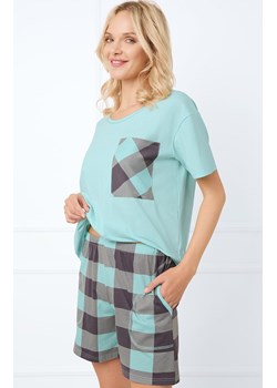 Piżama damska z krótkim rękawem i krótkimi spodenkami Sandra, Kolor pistacjowy-wzór, Rozmiar S, Italian Fashion ze sklepu Primodo w kategorii Piżamy damskie - zdjęcie 185549103