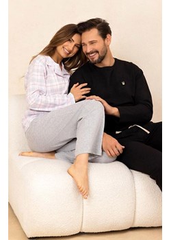 Rozpinana piżama damska szara plus size 727, Kolor szary, Rozmiar XXL, Regina ze sklepu Intymna w kategorii Piżamy damskie - zdjęcie 185549512