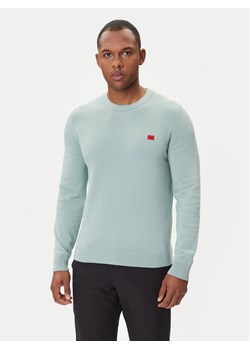 HUGO Sweter San Cassius-C1 50475083 Zielony Regular Fit ze sklepu MODIVO w kategorii Swetry męskie - zdjęcie 185550724