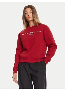 Tommy Hilfiger Bluza WW0WW39791 Czerwony Relaxed Fit ze sklepu MODIVO w kategorii Bluzy damskie - zdjęcie 185550770