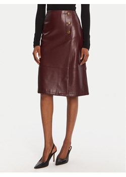TWINSET Spódnica z imitacji skóry 252TP2233 Bordowy Regular Fit ze sklepu MODIVO w kategorii Spódnice - zdjęcie 185550810