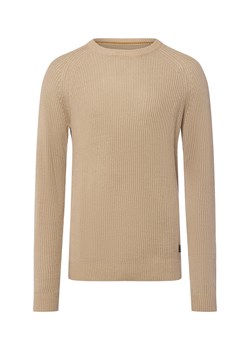 Jack & Jones Sweter - JJPannel Mężczyźni Sztuczne włókno beżowy jednolity ze sklepu vangraaf w kategorii Swetry męskie - zdjęcie 185551804