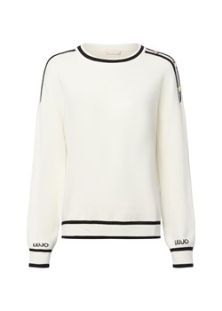 Liu Jo Collection Sweter damski z dzianiny - Maglia chiusa Kobiety wiskoza écru jednolity ze sklepu vangraaf w kategorii Swetry damskie - zdjęcie 185551814