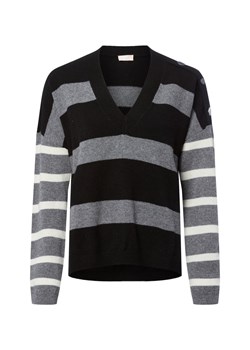 Liu Jo Collection Sweter damski z dzianiny - Maglia chiusa Kobiety Wełna czarny w paski - id: 779518-0001-09900 - marki Liu Jo - 185551822 Liu Jo Collection Sweter damski z dzianiny - Maglia chiusa Kobiety Wełna czarny w paski ze sklepu vangraaf w kategorii Swetry damskie - zdjęcie 185551822